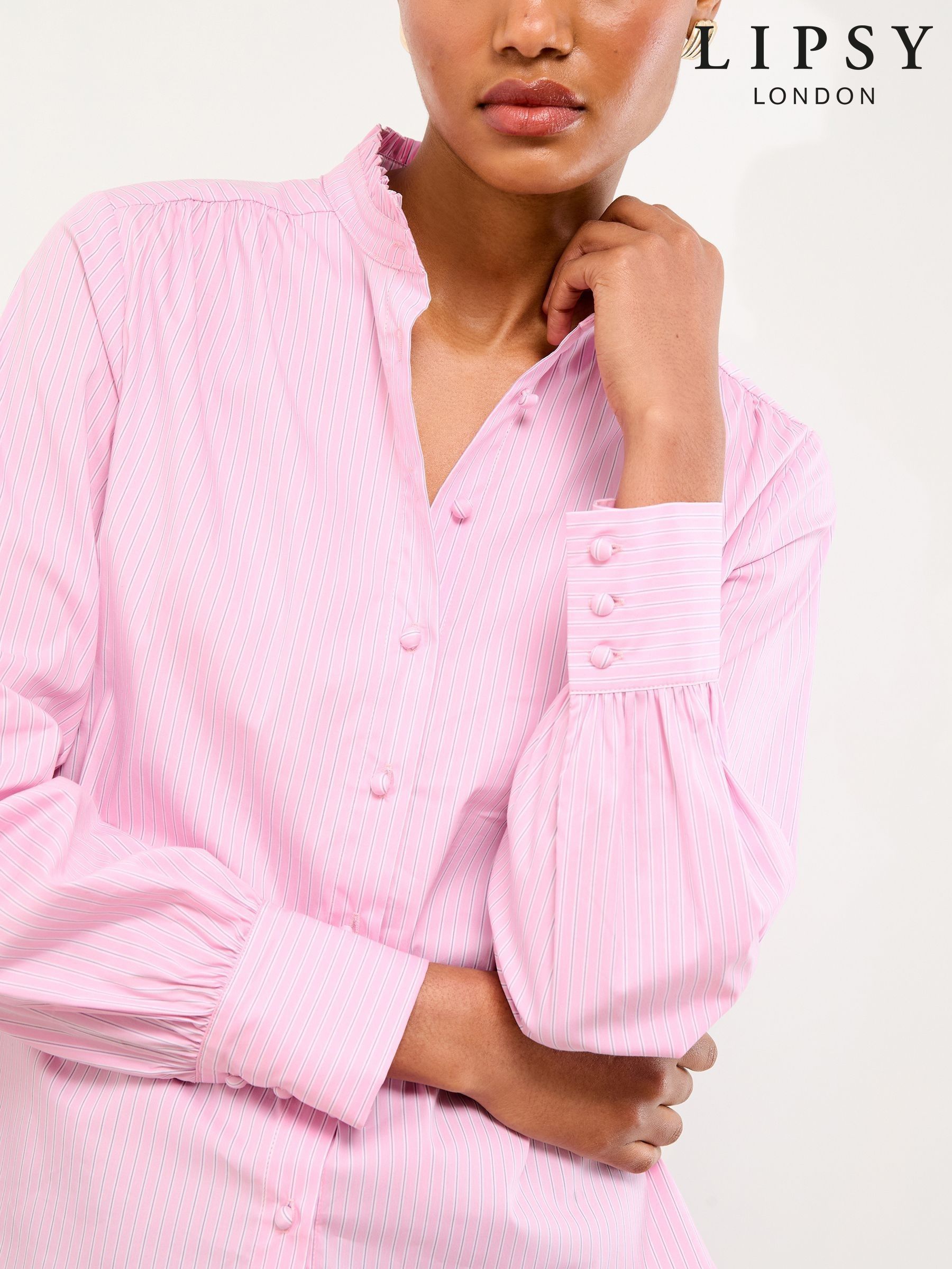新品♡ Na.e Standard Shirt_Stripe Pink Standard Shirt_Stripe Pink | Na.e
