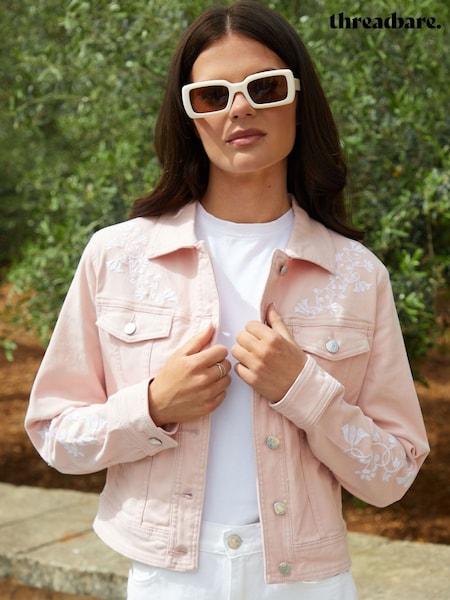 Threadbare Embroidered Stretch Denim Jacket (F30926) | €60