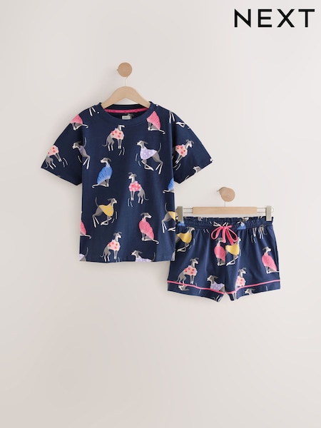Navy Dog Short Pyjamas Set (F30997) | AZN 45