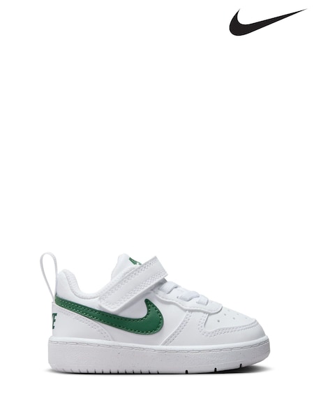 Nike White/Fir Green Infant Court Borough Low Recraft Trainers (F31125) | €44