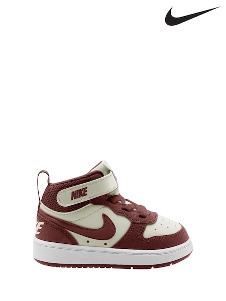 Nike Dark Team Red/White Toddler Court Borough Mid Trainers (F31127) | €54
