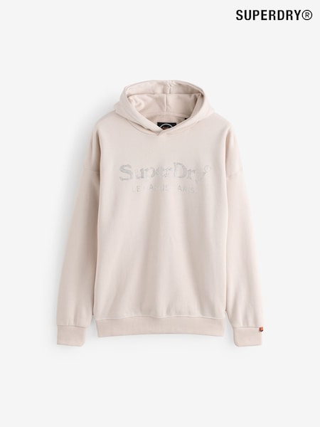 Luonnollinen - Superdry Relaxed 100% Cotton Venue Metallivärit Huppari (F31148) | €87