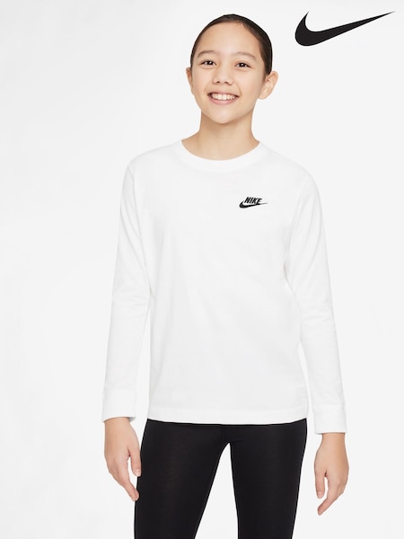 Nike White Sportswear Long Sleeve T-Shirt (F31185) | €29