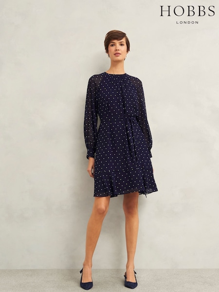 Hobbs Blue Rosie Dress (F31342) | ₪649