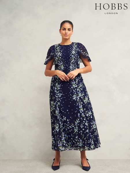 Hobbs Blue Petite Rosella Dress (F31355) | AED1,101
