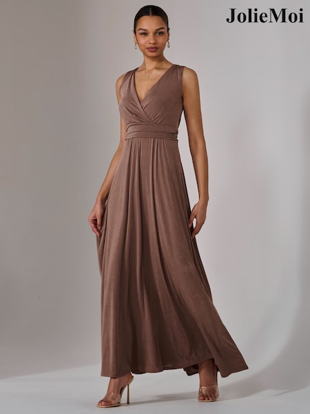 Jolie Moi Ella Wrap Bodice Jersey Dress (F31384) | €113