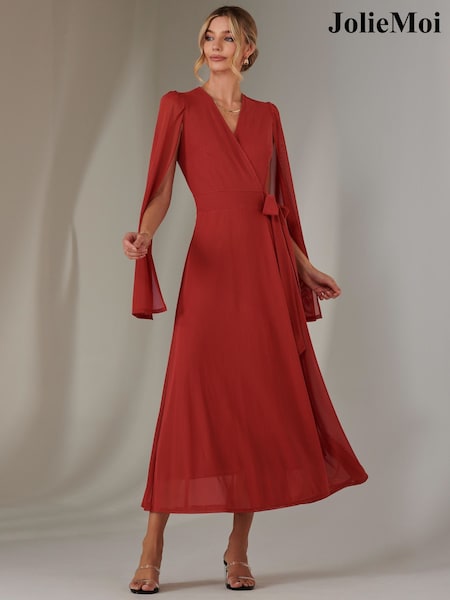 Jolie Moi Amira Cape Maxi Dress (F31388) | €140
