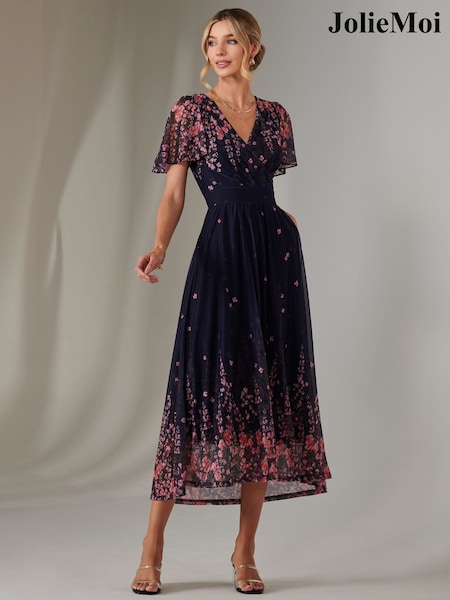 Jolie Moi Pink Wrap Maxi Dress (F31524) | €96