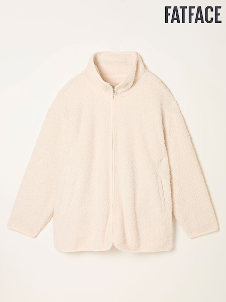 FatFace Ivory Zip Through Snuggle Top (F31542) | AED320