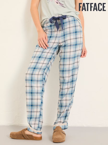 FatFace Eva Grey Marl Sparkle Check Pyjama Bottoms (F31580) | €51
