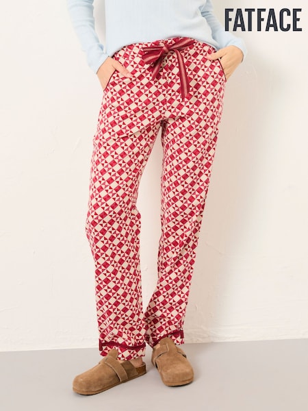 FatFace Eva Red Geo Pyjama Bottoms (F31602) | €47.50