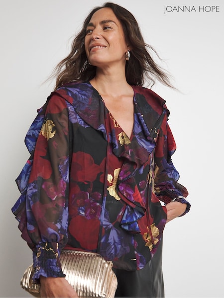 Joanna Hope Ruffle Black Blouse (F31651) | € 43