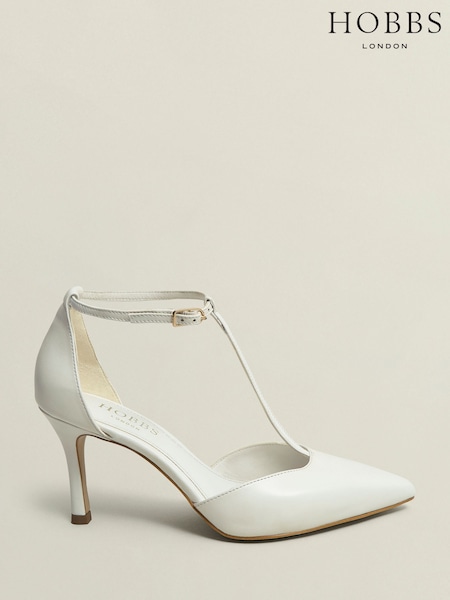 Hobbs Cream Alice T-Bar Shoes (F31717) | 737 QAR