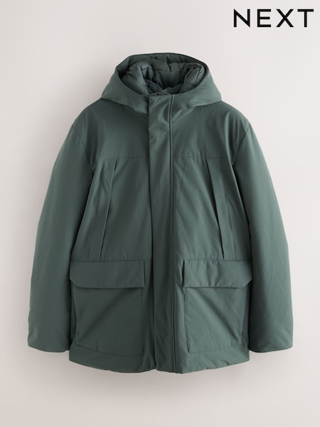 Green ThermoGen Parka Jacket with Borg Lining (F31808) | €105