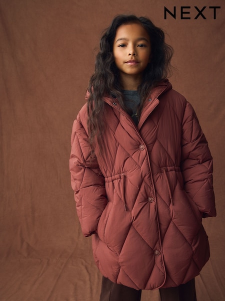 Rostbraun - Shower Resistant Skirted Duvet Coat (3-16yrs) (F31854) | 51 € - 65 €
