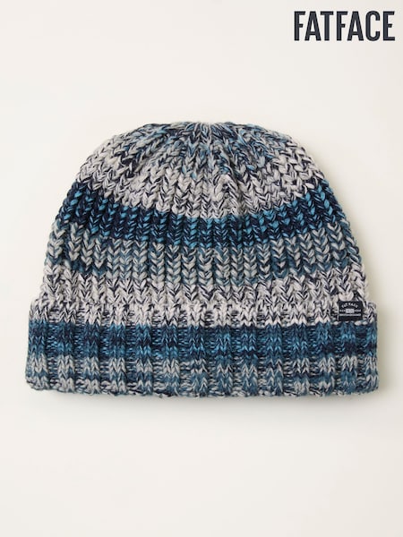 FatFace Blue Twist Colourblock Beanie (F31861) | AED131