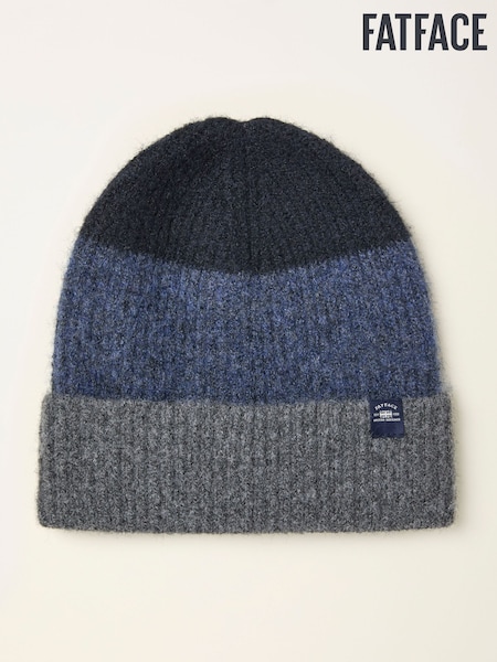 FatFace Navy Leo Colourblock Beanie (F31866) | AED116