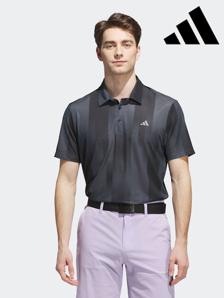 adidas Golf Ultimate365 Mesh Radiant Print Black Polo Shirt (F31911) | €58
