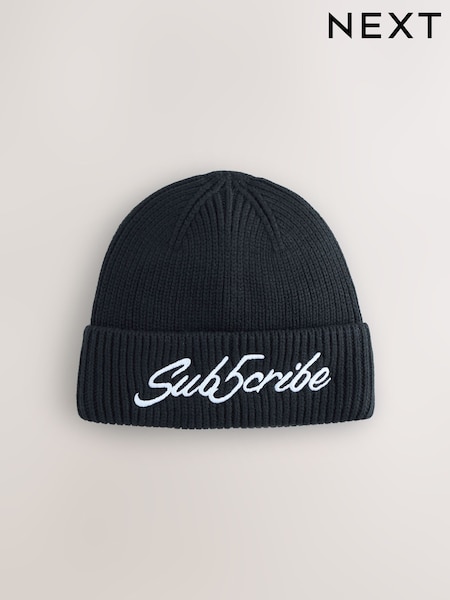 Schwarz - Subscribe Beanie Hat (1-16yrs) (F32039) | 9 € - 10 €