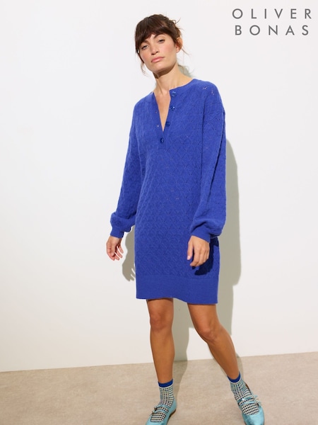 Oliver Bonas Pointelle Knitted Jumper Dress (F32055) | ‏189 د.إ.‏