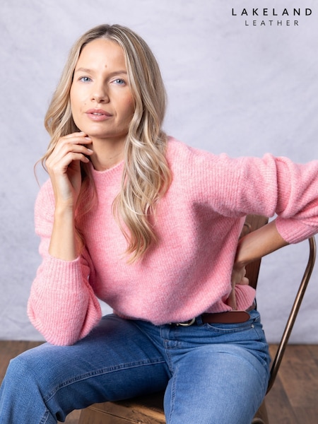 Lakeland Clothing Pink Sheeka High Neck Jumper (F32109) | €58