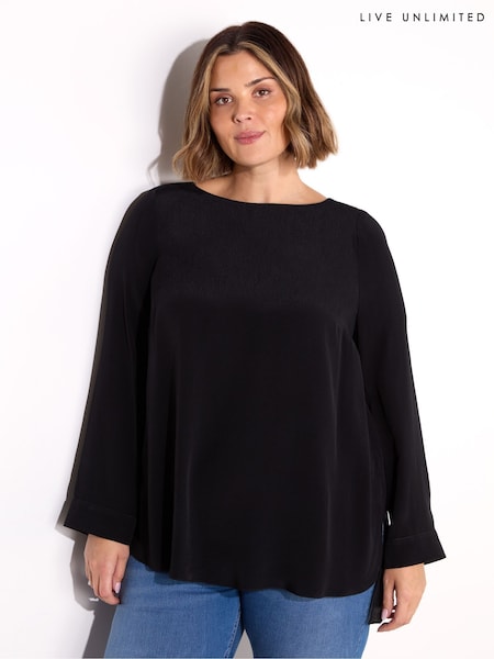 Live Unlimited Black Stepped Hem Tunic (F32143) | R$ 640