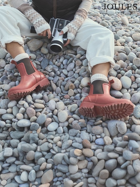 Naranja - Joules Oakfield Short Neoprene Lined Wellies (F32188) | 85 €