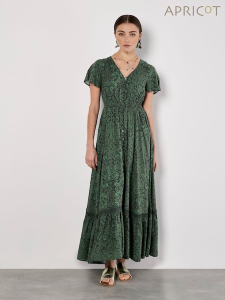 Apricot Green Dreamcatcher Print Maxi Dress (F32262) | €69