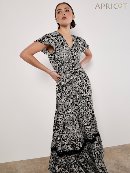 Apricot Black Dreamcatcher Print Maxi Dress (F32270) | €69