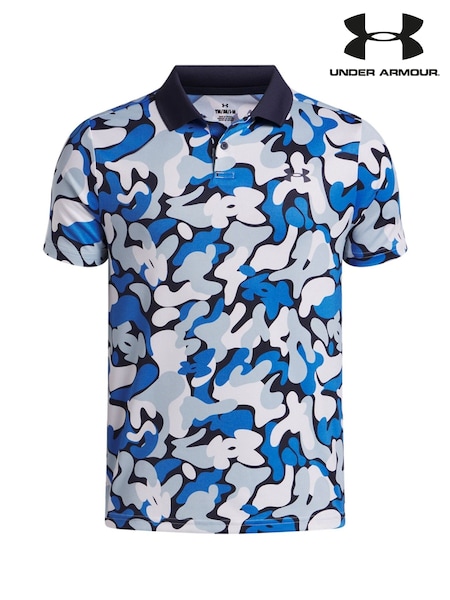 Under Armour Navy Matchplay Printed Polo Shirt (F32281) | R$ 345