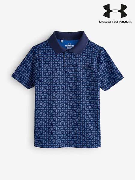 Under Armour Navy Matchplay Printed Polo Shirt (F32283) | €44