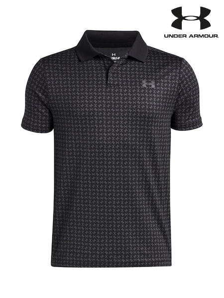 Under Armour Black/Grey Matchplay Printed Polo Shirt (F32289) | R$ 345