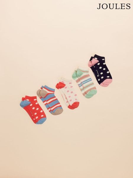 Joules Rilla Multi 5 Pack Trainer Socks (F32297) | €21.95