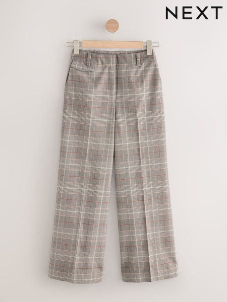 Brown Checked Wide Leg Trousers (F32309) | €46