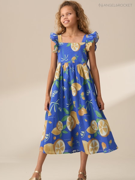Angel & Rocket Blue Maxine Print Maxi Dress (F32366) | AED179 - AED220