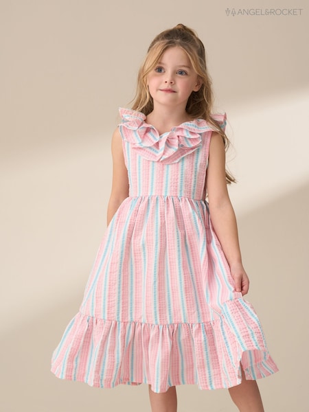 Angel & Rocket Pink Norrie Stripe Sundress (F32387) | AED190 - AED232