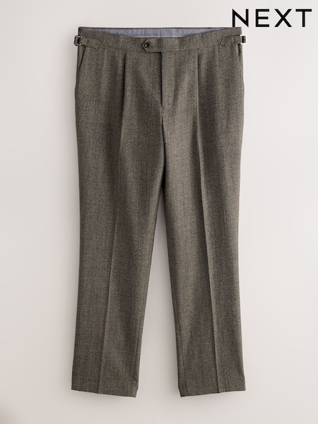 Neutrale Farbe - Tailored Fit Wool Blend Suit Trousers (F32437) | 97 €