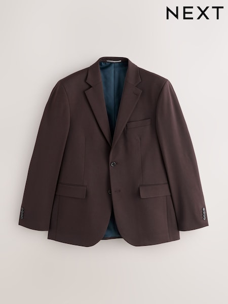 Brown Tailored Fit Motionflex Stretch Suit Jacket (F32446) | €95