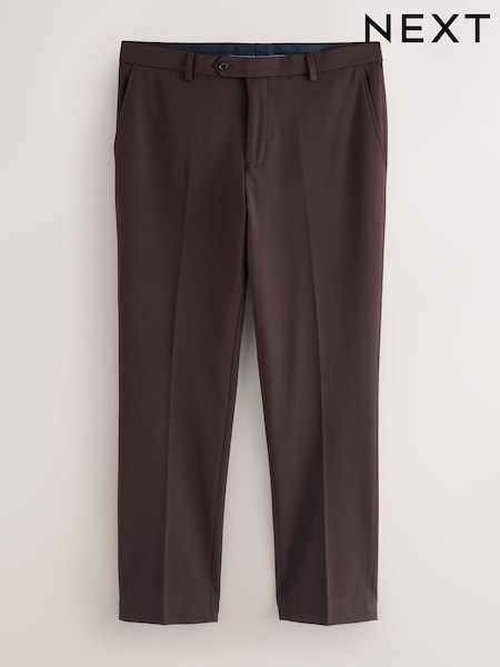 Brown Tailored Fit Motionflex Stretch Suit Trousers (F32447) | €53
