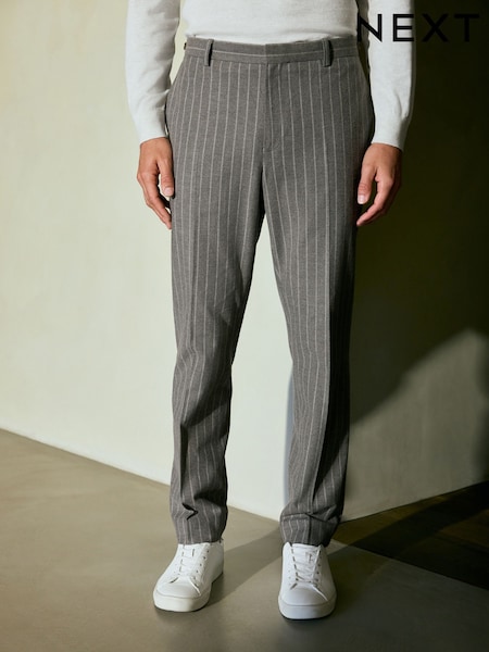 Neutral Slim Fit Striped Suit Trousers (F32454) | €67