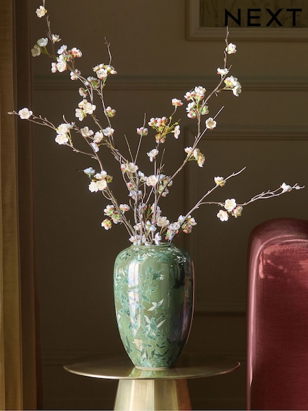 Bird and Flower Design Lustre Ceramic Vase (F32505) | ‏130 د.إ.‏