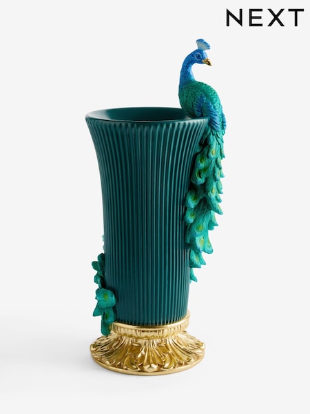 Blue Peacock Statement Vase (F32518) | €66