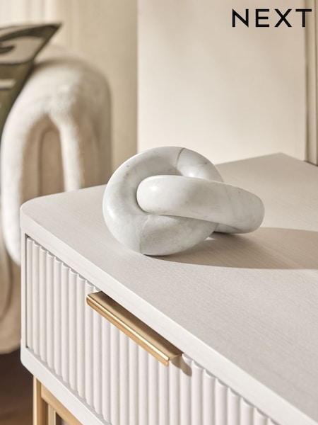 White Marble Decorative Knot Ornament (F32525) | €42