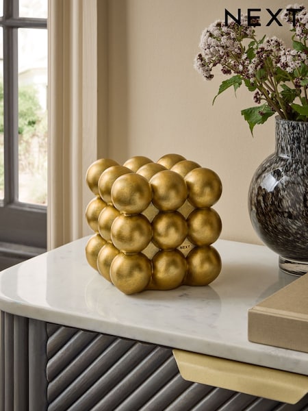 Gold Bold Chic Bubble Cube Ornament (F32532) | € 24