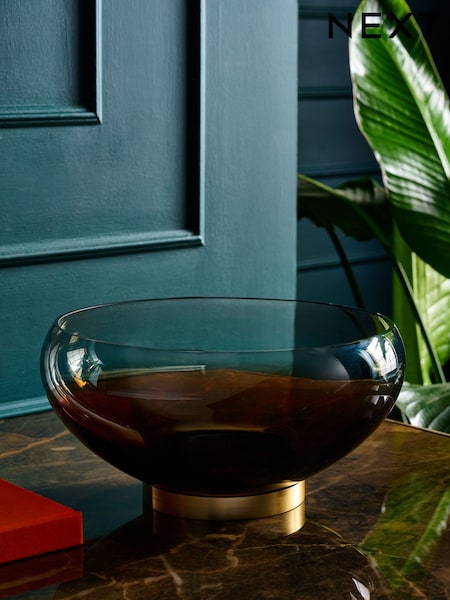 Brown Cooper Glass Decorative Bowl (F32558) | €53