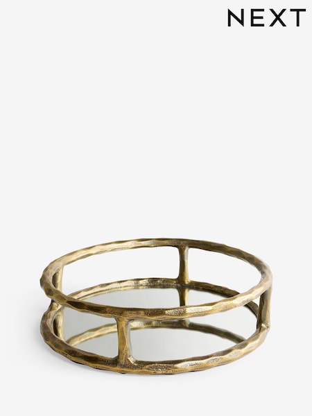 Gold Wrought Decorative Mirror Tray (F32561) | €62