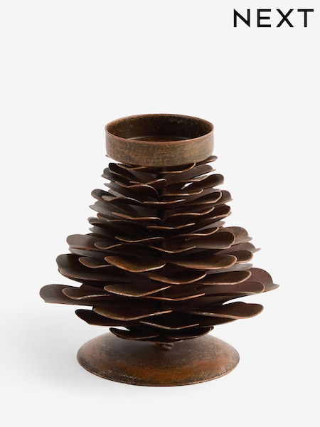 Brown Pinecone Tea Light Holder (F32588) | € 18