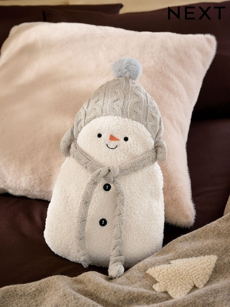 Cream Cute Snowman Hot Water Bottle (F32619) | €21