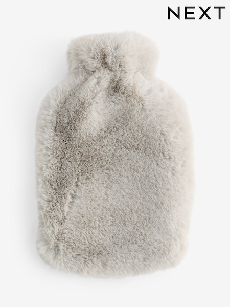 Grey Faux Fur Hot Water Bottle (F32624) | €23.50