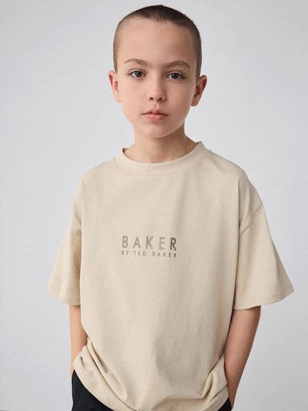 Baker by Ted Baker Oversized Back Print 100% Cotton T-Shirt (F32775) | €24 - €29